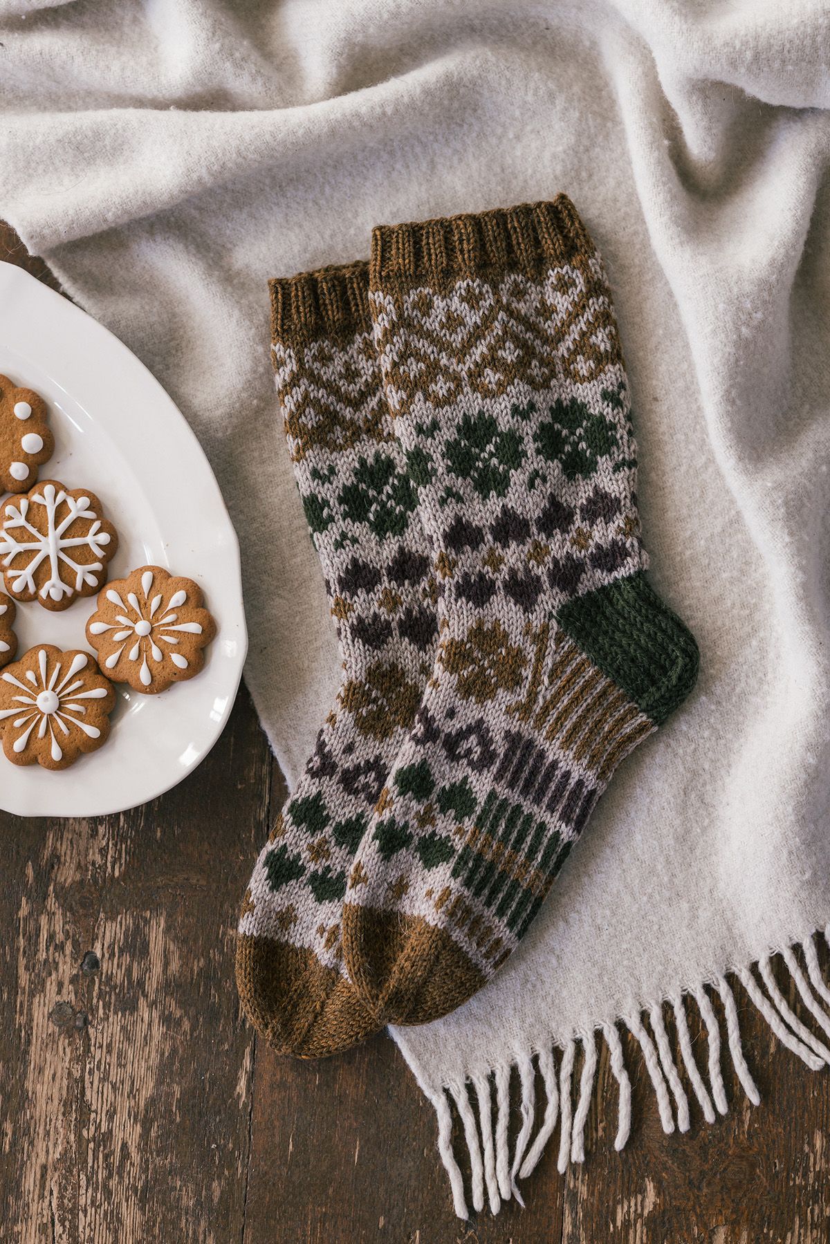 Joulusukat KAL25: Sydäntalvi-nilkkasukat Example 2