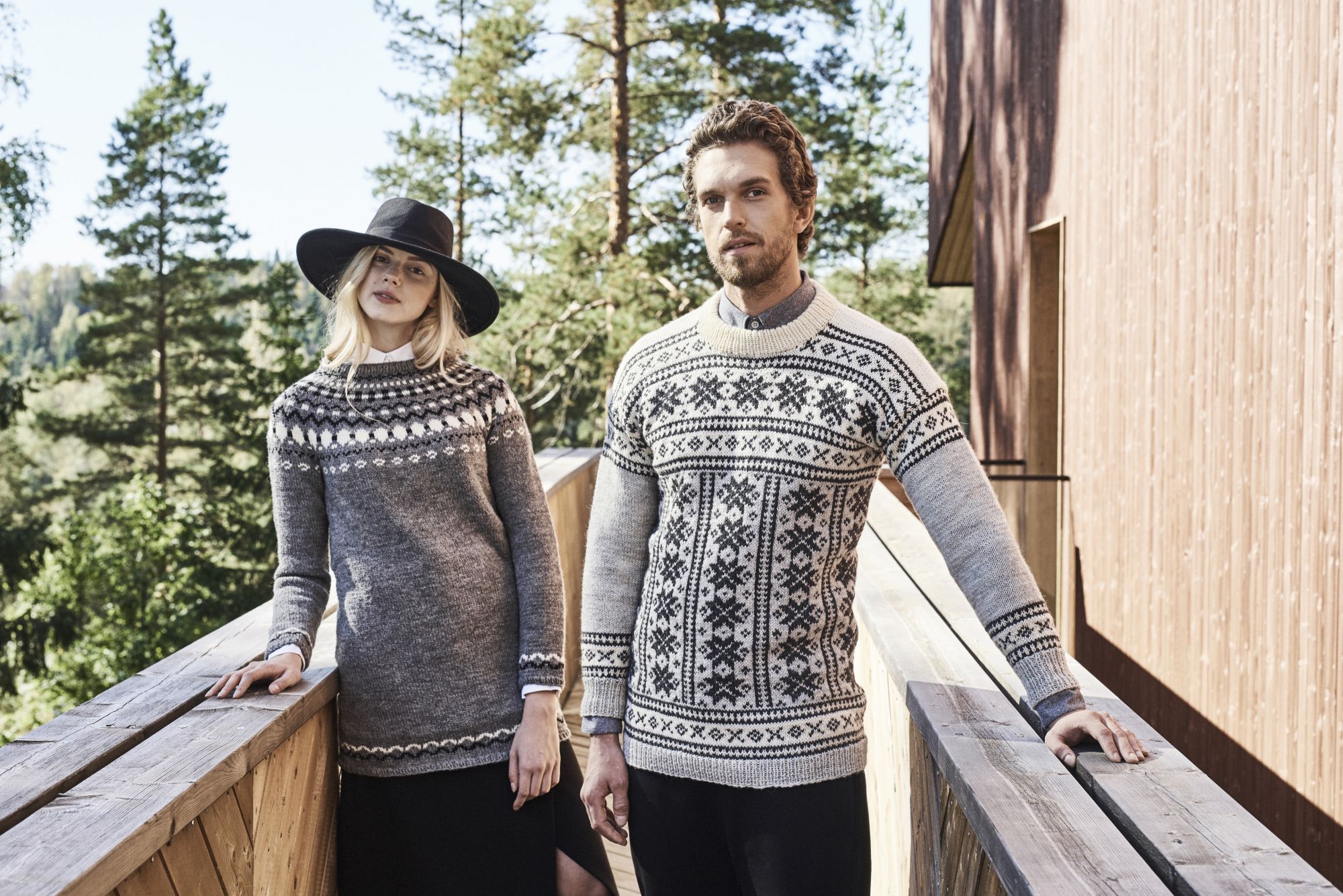Naisen kirjoneulepusero Novita Nordic Wool (Talvi 2016) Example 2