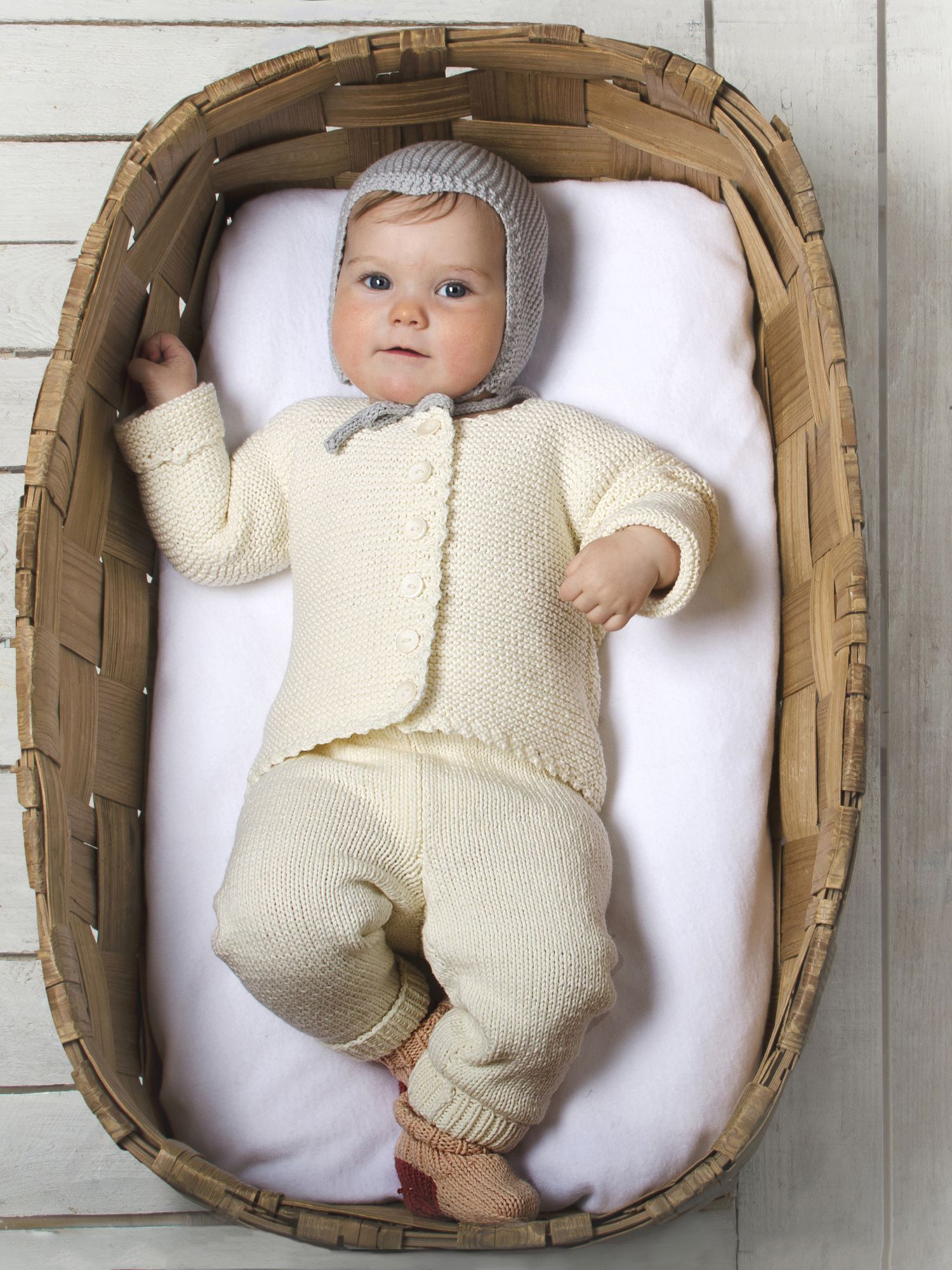Vauvan neuletakki Novita Wool Cotton Example 1