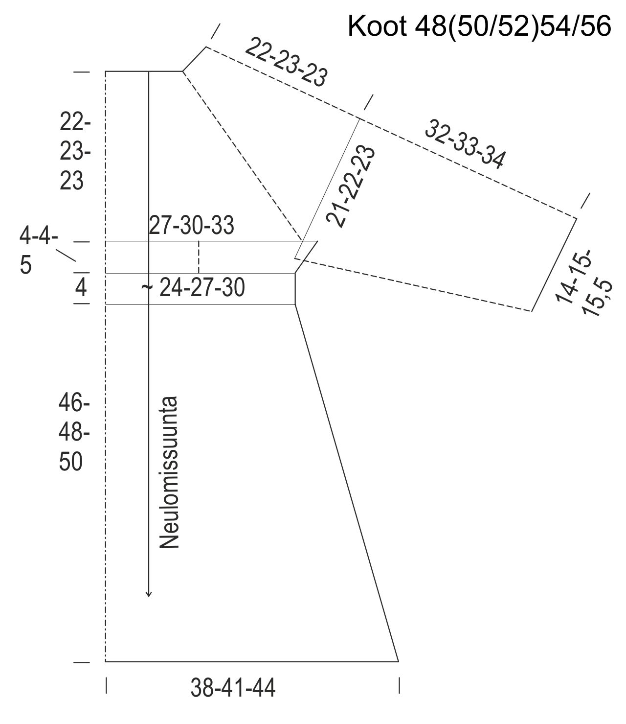 Naisen neuletunika Novita Nalle (Kevät 2016, malli 50) Instruction 1