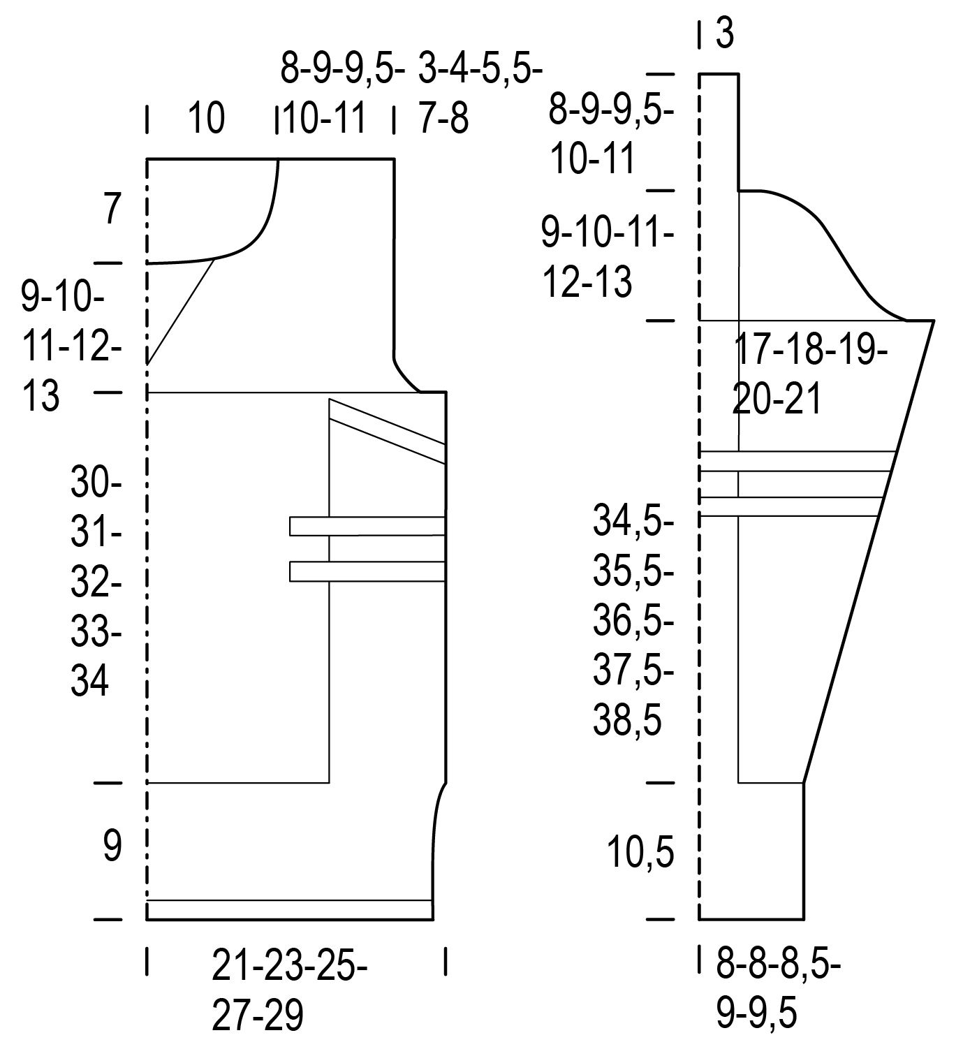 Hiihtäjä-neulepusero Instruction 1