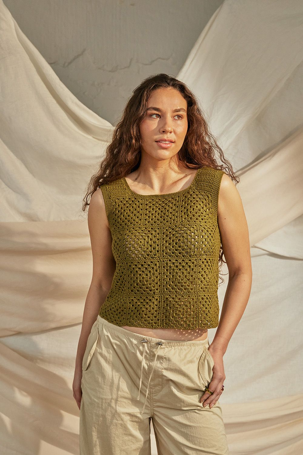 Helle Granny Square Top