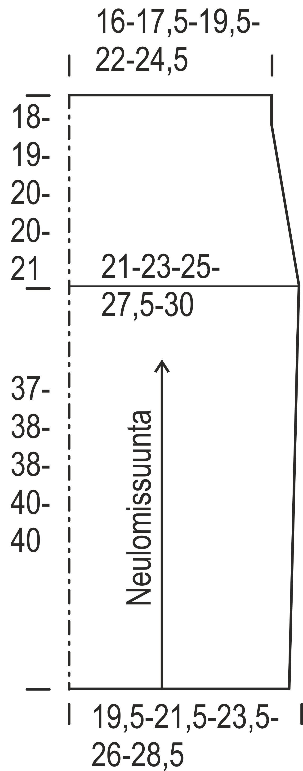 Naisen neulehame Novita 7 Veljestä (7 Veljestä 2012) Instruction 1