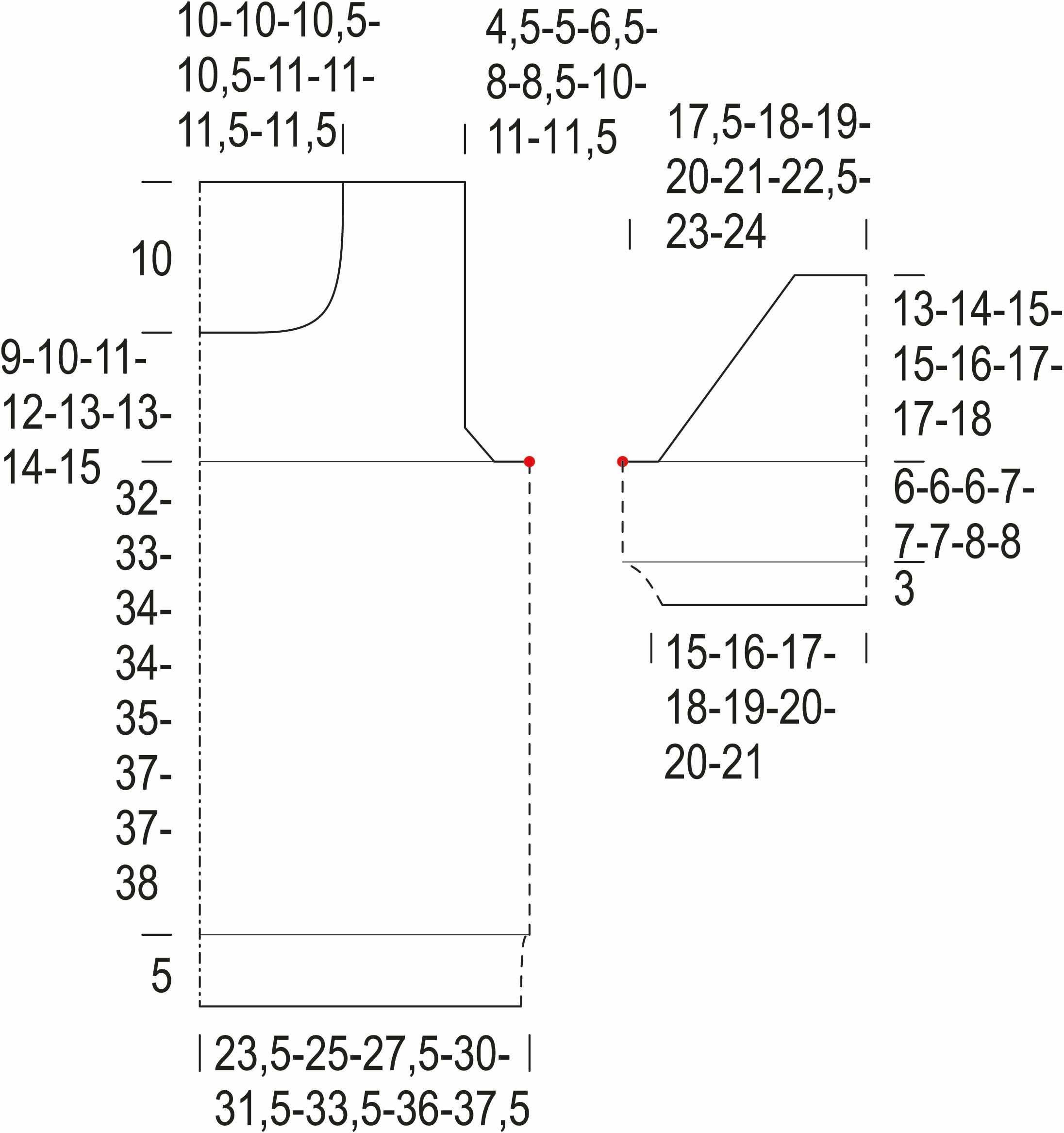 Ailakki -neulepusero Instruction 1