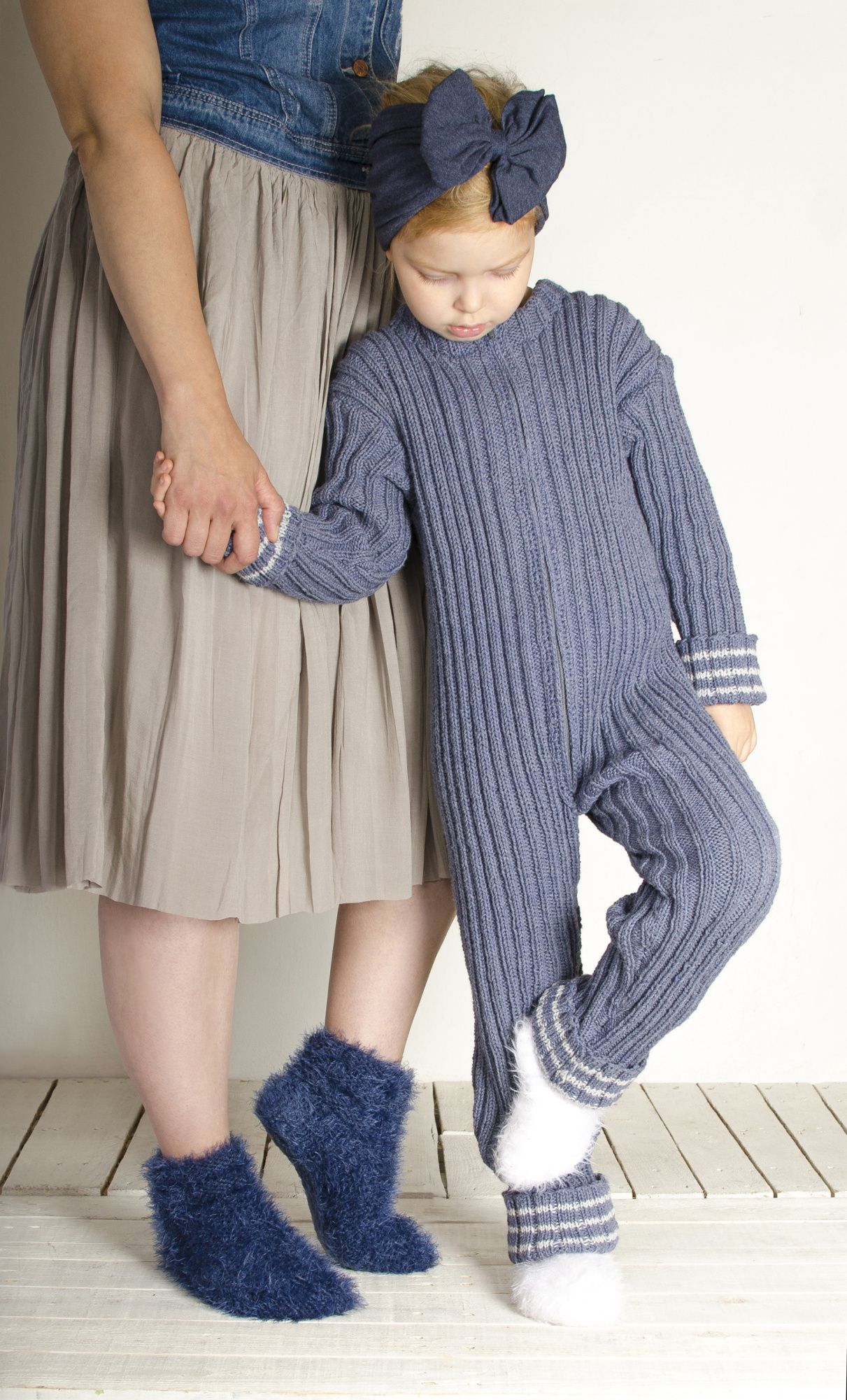 Lapsen neulehaalari Novita Wool Cotton Example 1