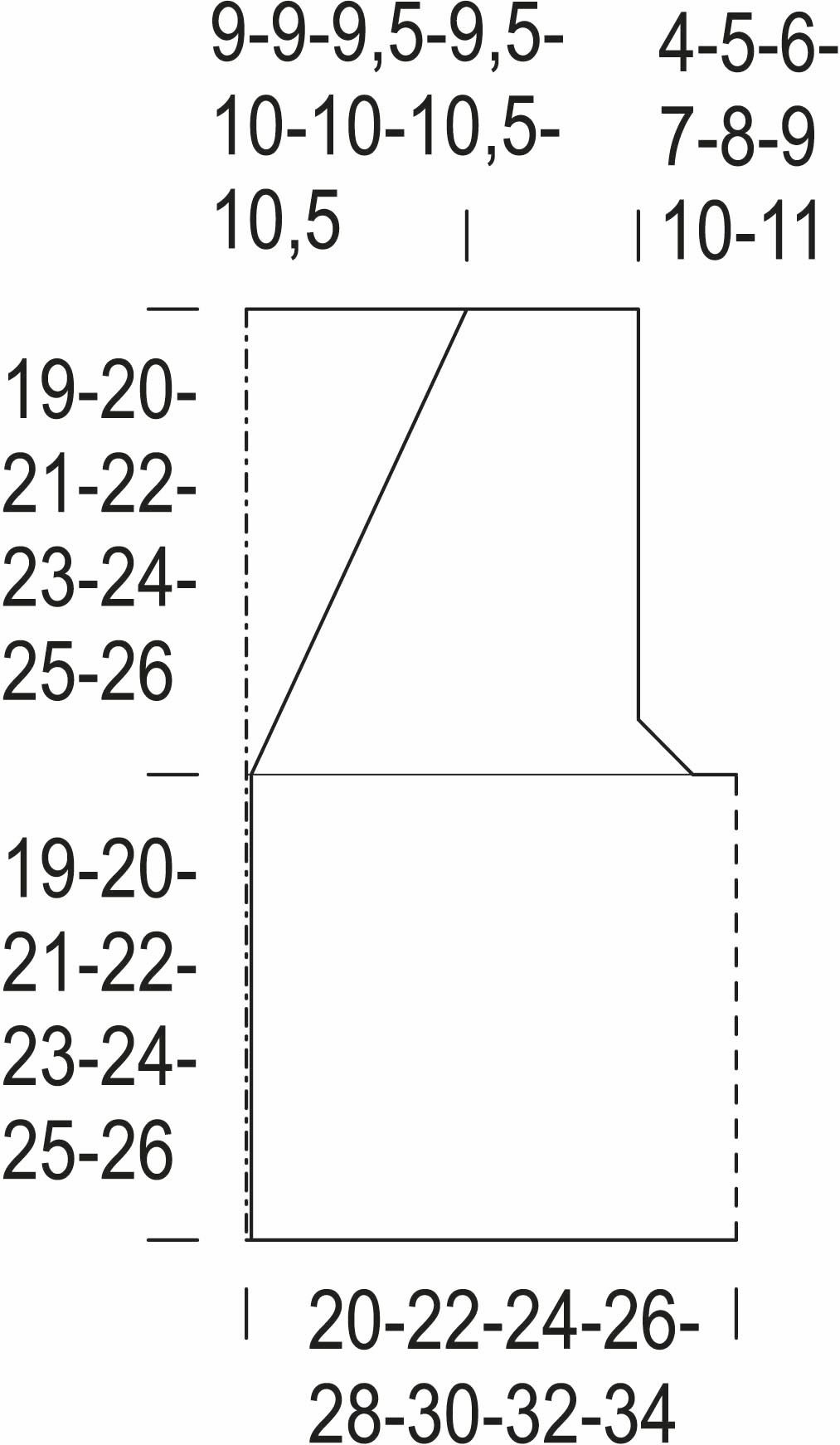 Kultasäde-neulottu liivi Instruction 1