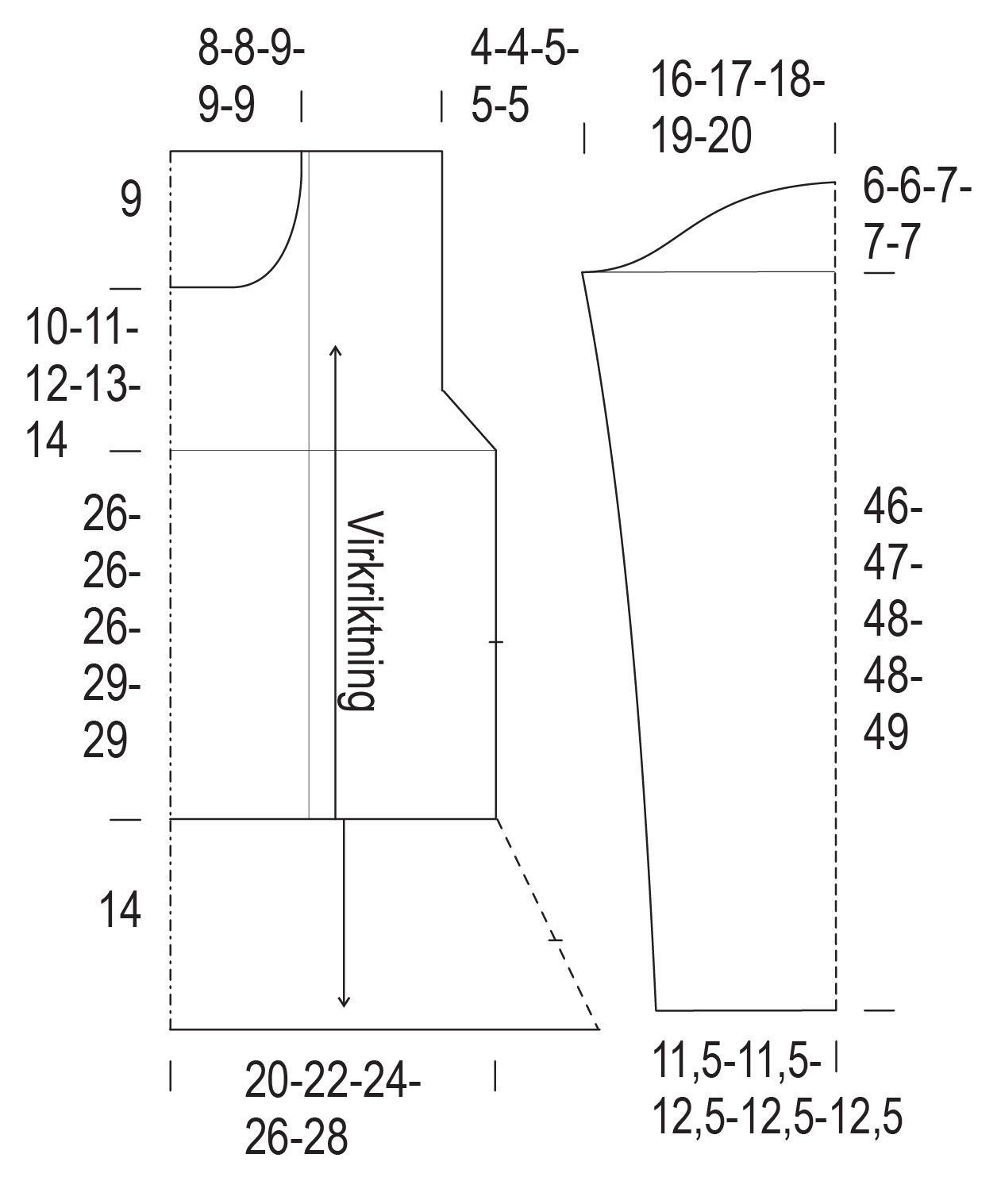 Aftonblomma - tröjan Instruction 13