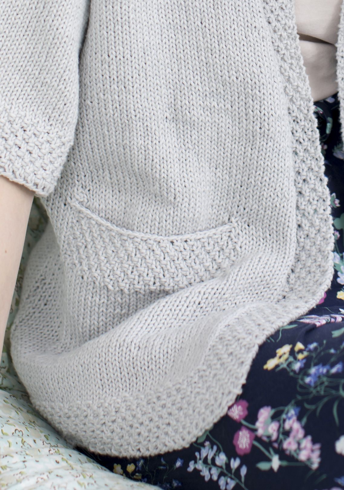 Naisen neuletakki Novita Wool Cotton (Kesä 2018, malli 15) Example 1