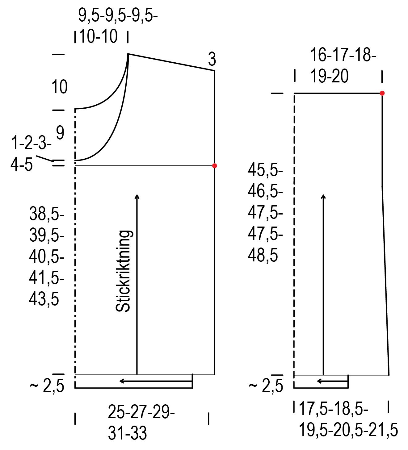 Stickad damtröja Novita Nordic Wool (Höst 2018, mönster nr 22) Instruction 2