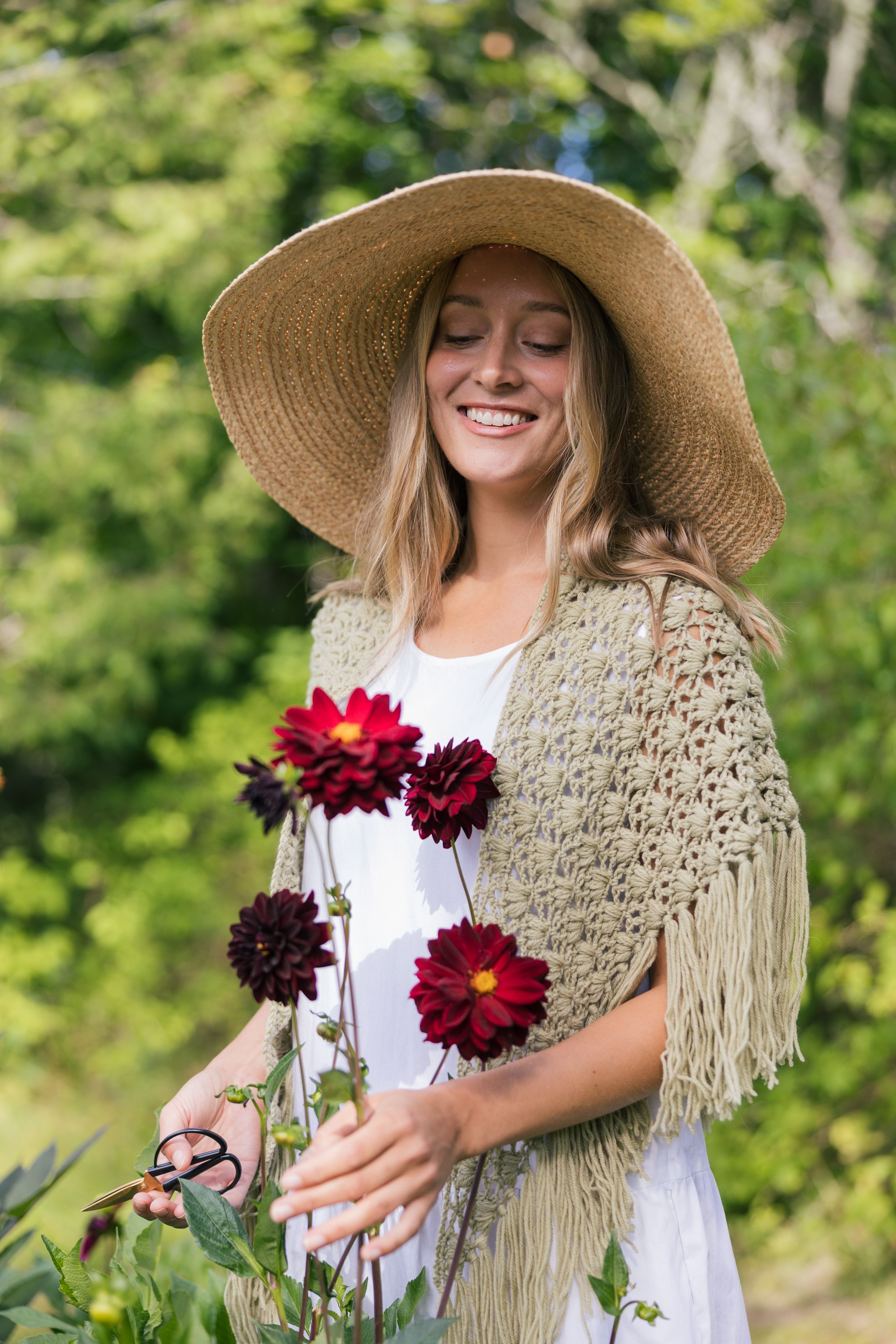 Daalia- virkattu huivi Example 1