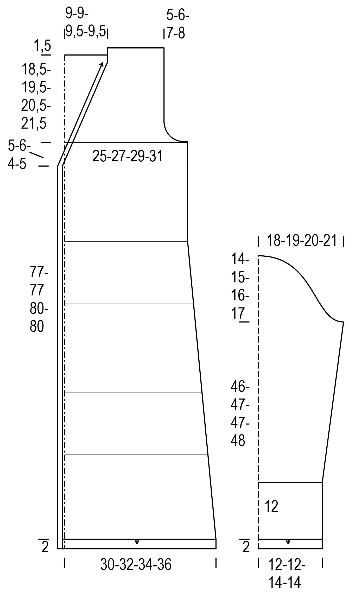 Naisen virkattu takki Novita Cotton Mercerized (Kesä 2019) Instruction 1