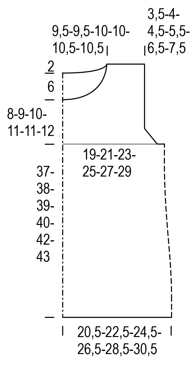 Naisen neuletoppi Novita Soma Instruction 1