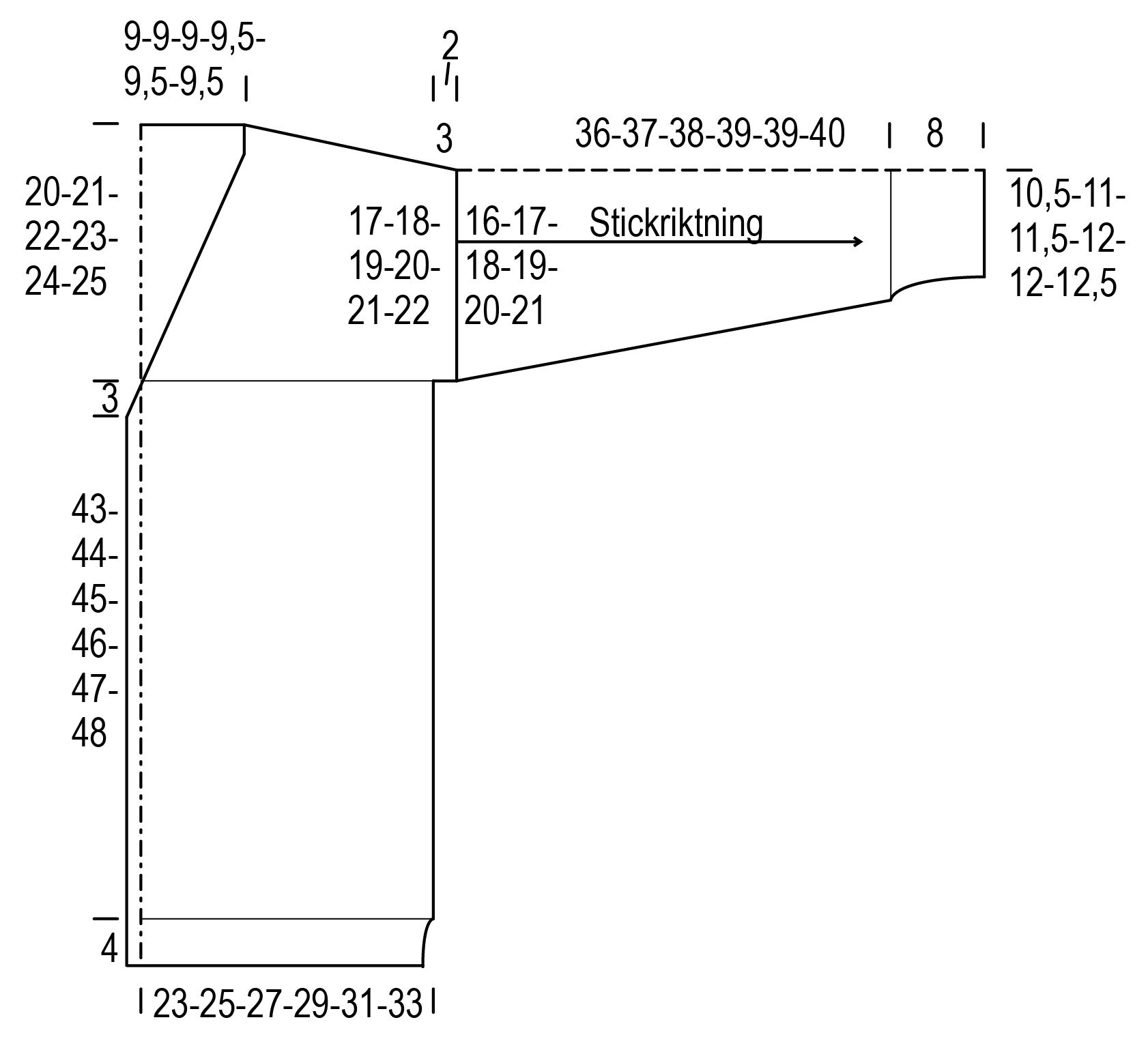 Stickad damkofta Novita Elegia och Cotton Mercerized Instruction 2