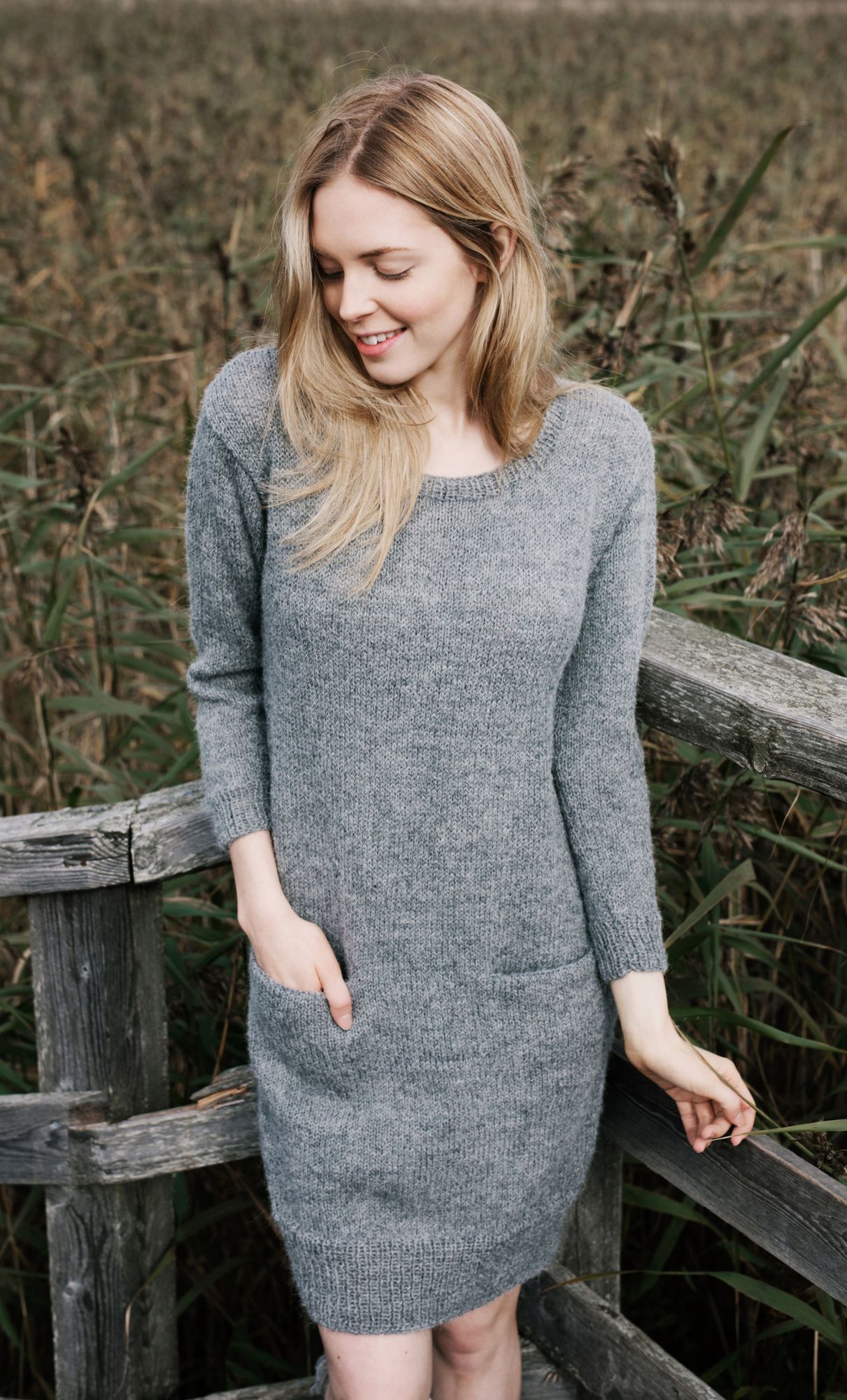 Stickad klänning Novita Alpaca Wool Example 2