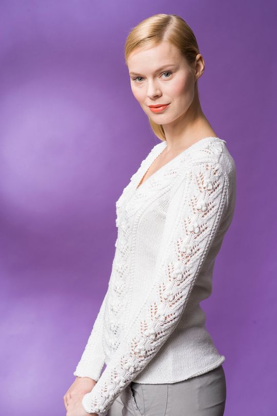 Naisen pitsineulepusero Novita Miami (Kesä 2014, malli 2) Example 1