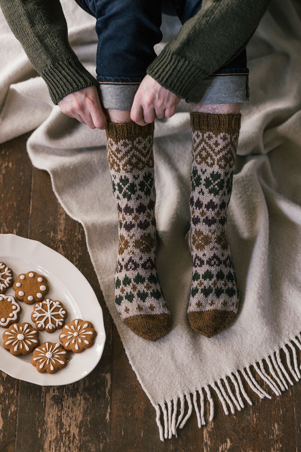 Joulusukat KAL25: Sydäntalvi-nilkkasukat