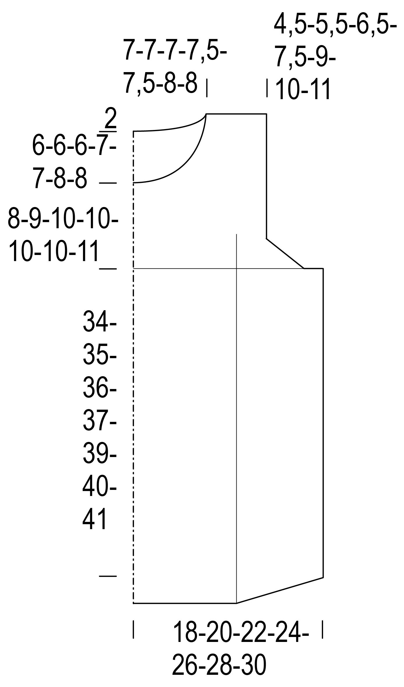 Stickat linne Novita Aalto och Cotton Bamboo Instruction 1