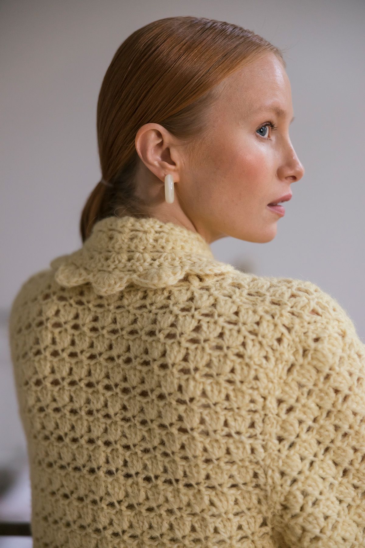 Vaniljataivas- virkattu neuletakki Example 3