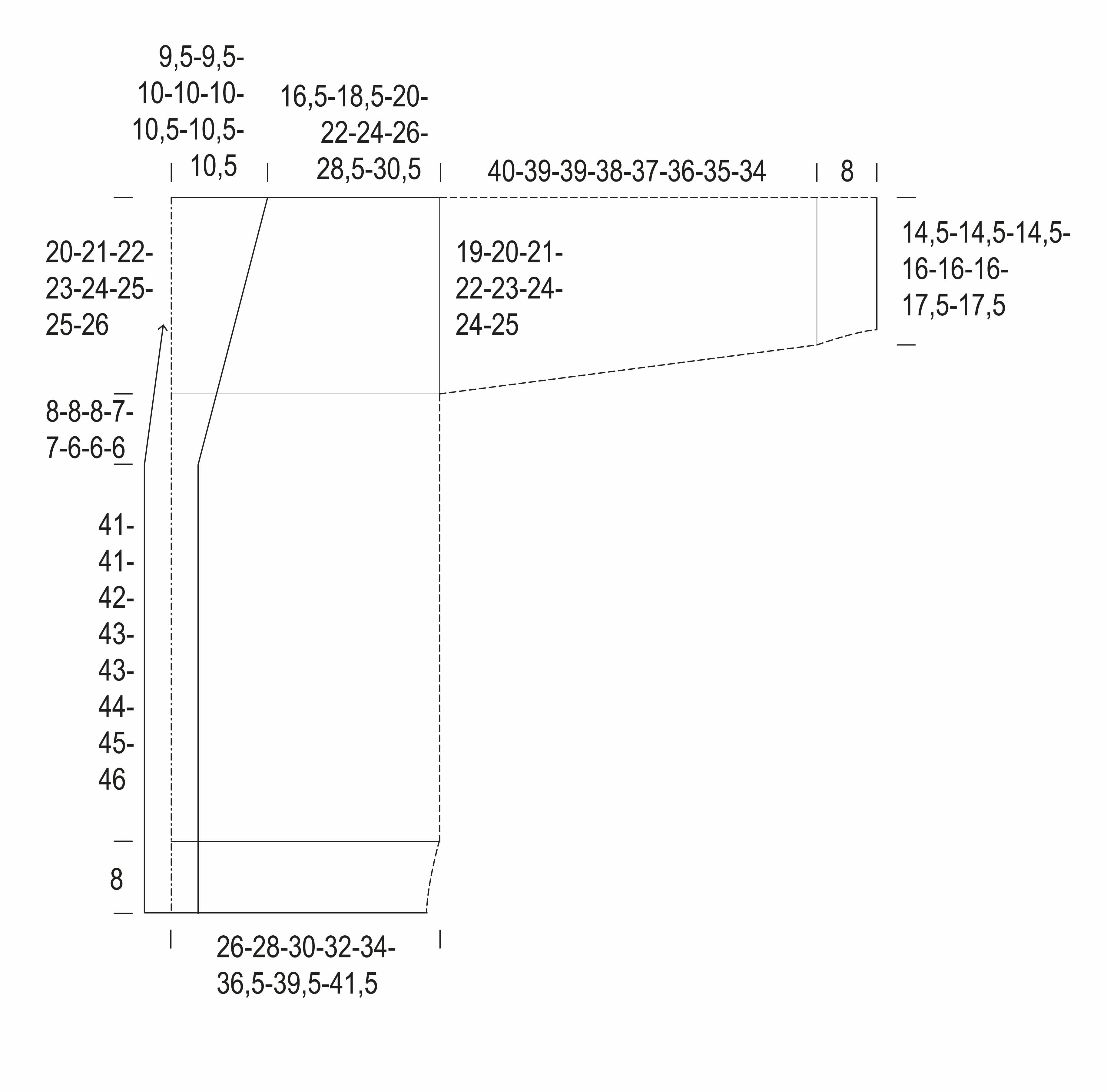 Tilda-neuletakki Instruction 1