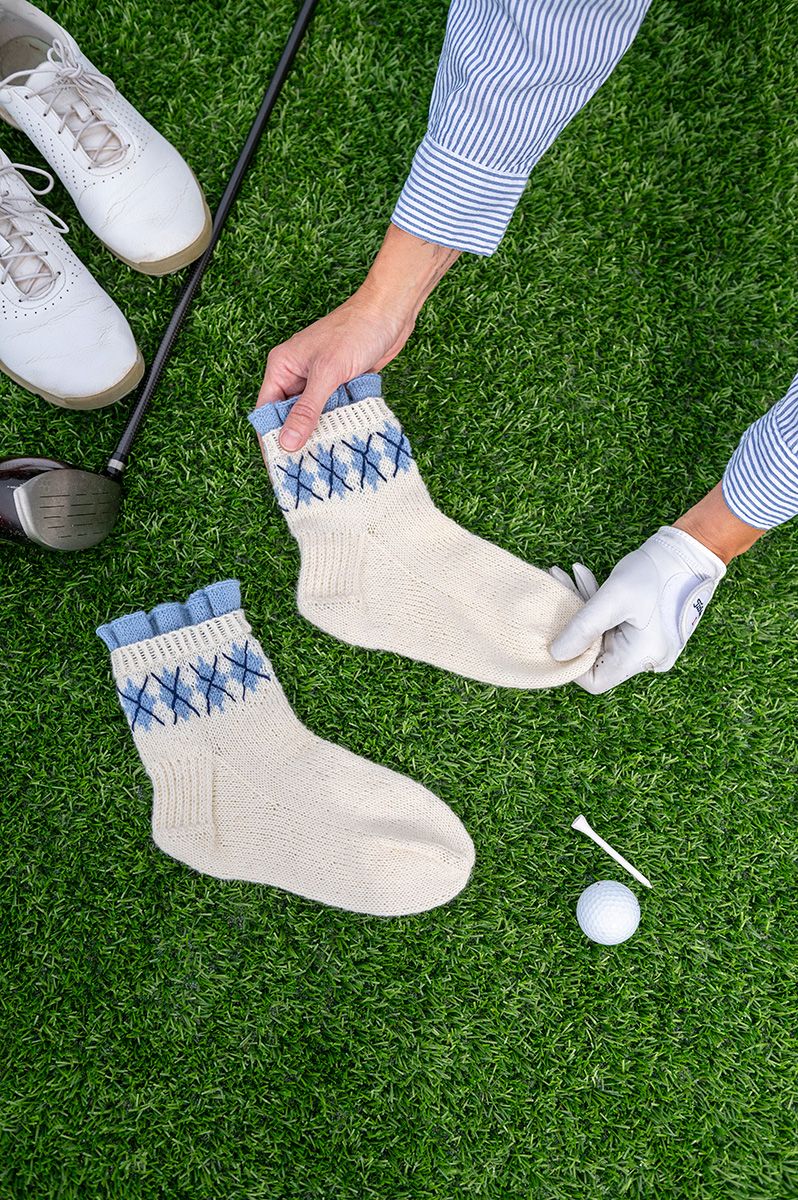 Golf-sockor Novita Viola Example 2