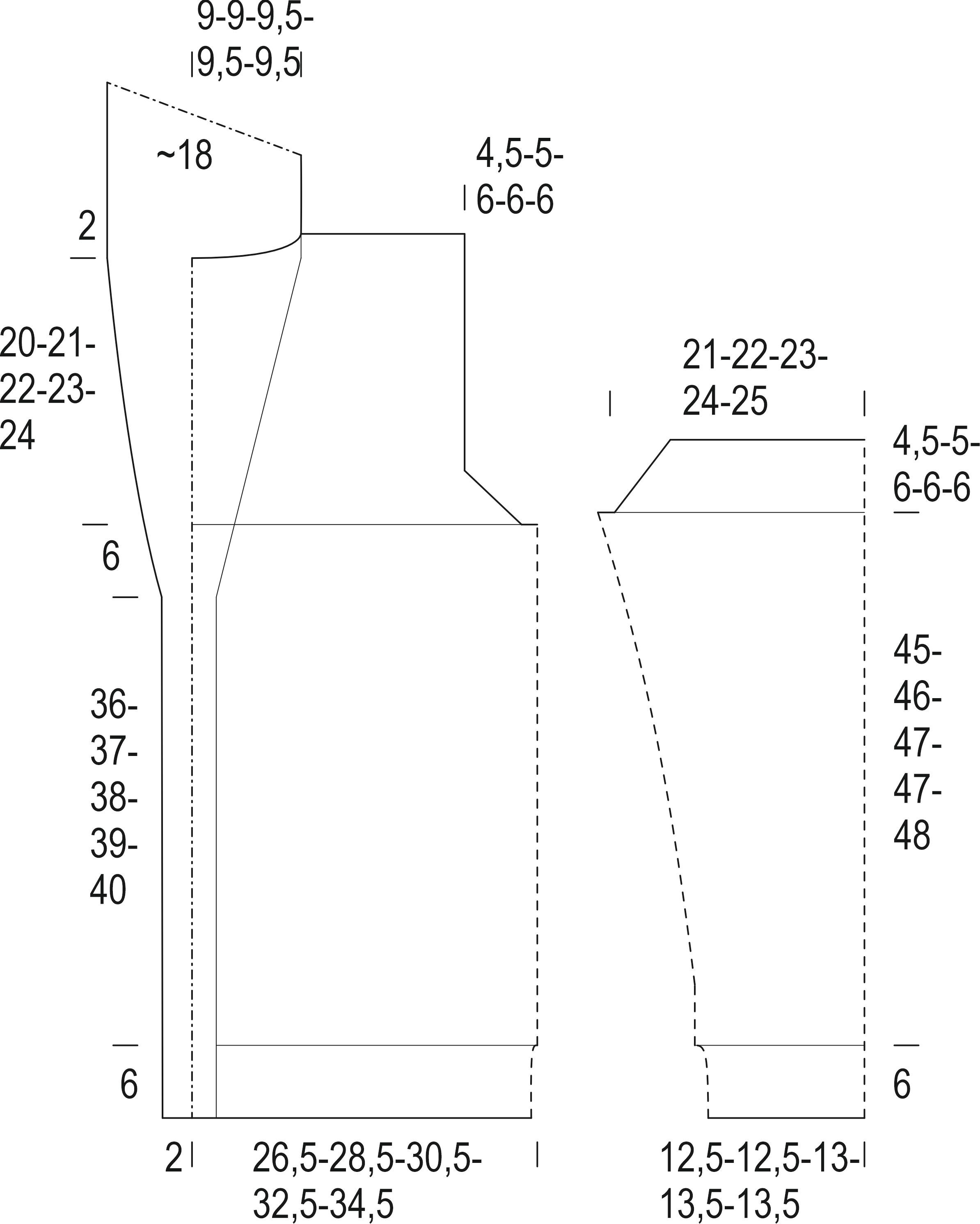 Sulo-palmikkoneuletakki Instruction 1