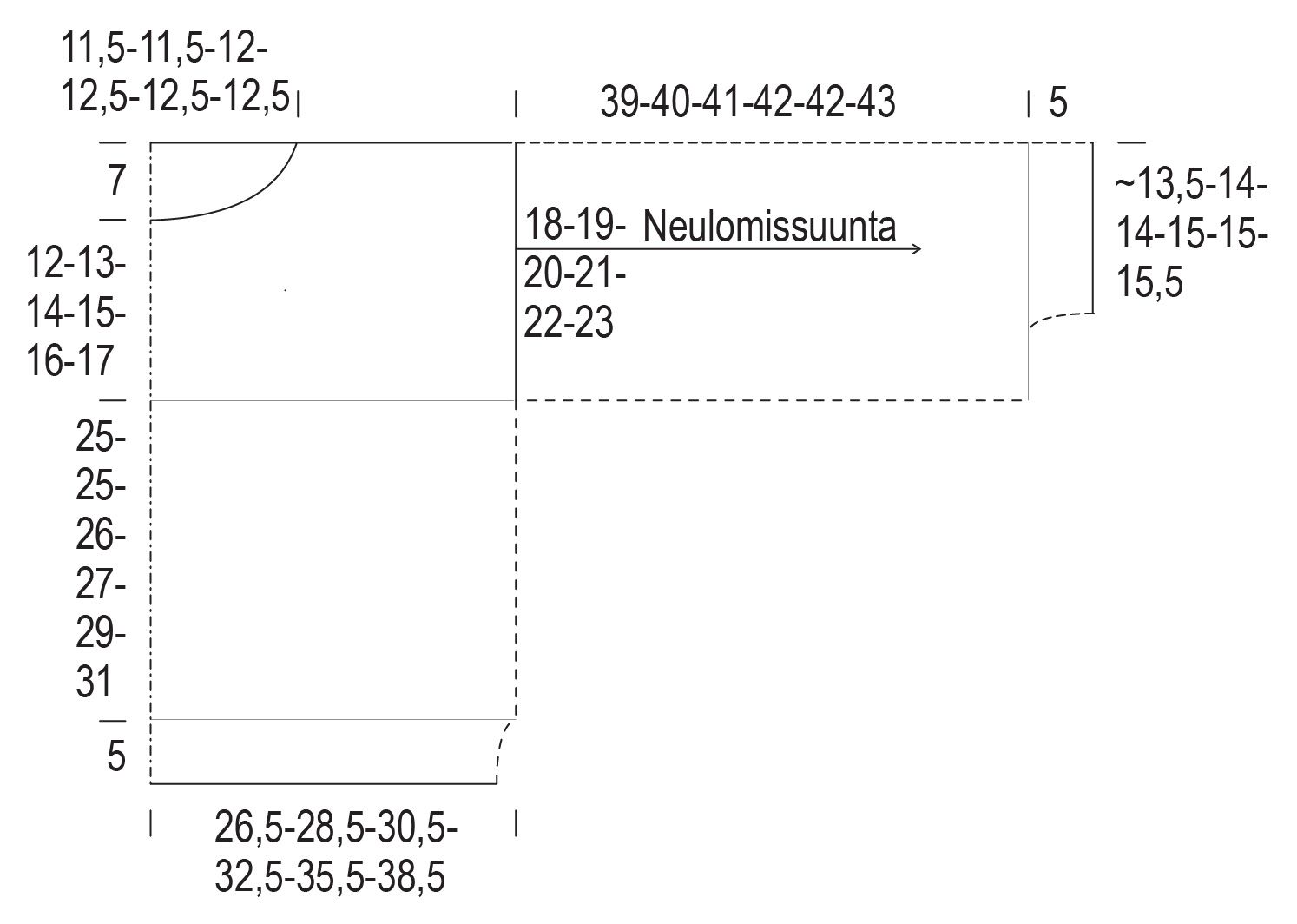 Aarnio-neulepusero Instruction 1