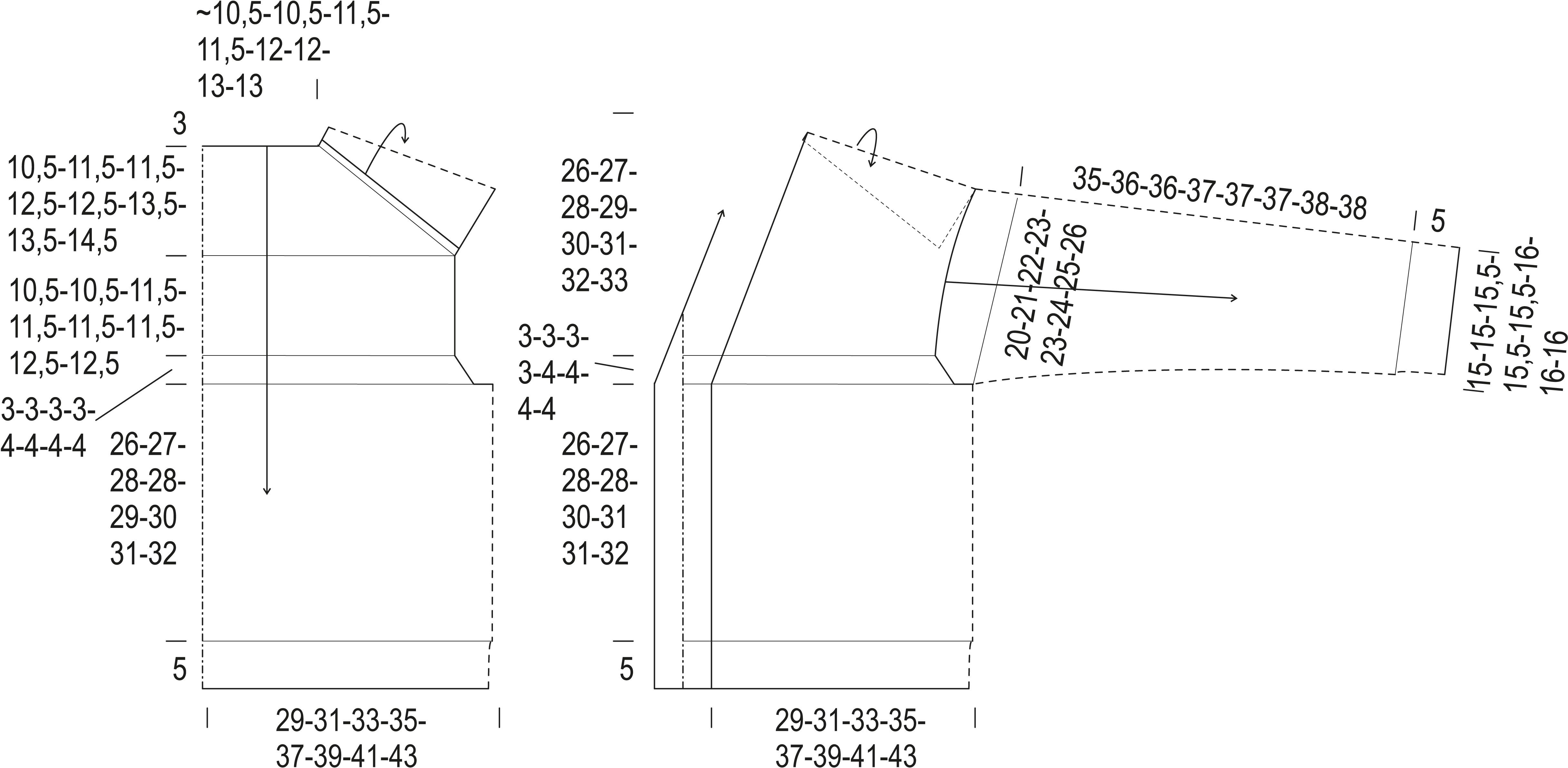 Vire-neuletakki Instruction 1