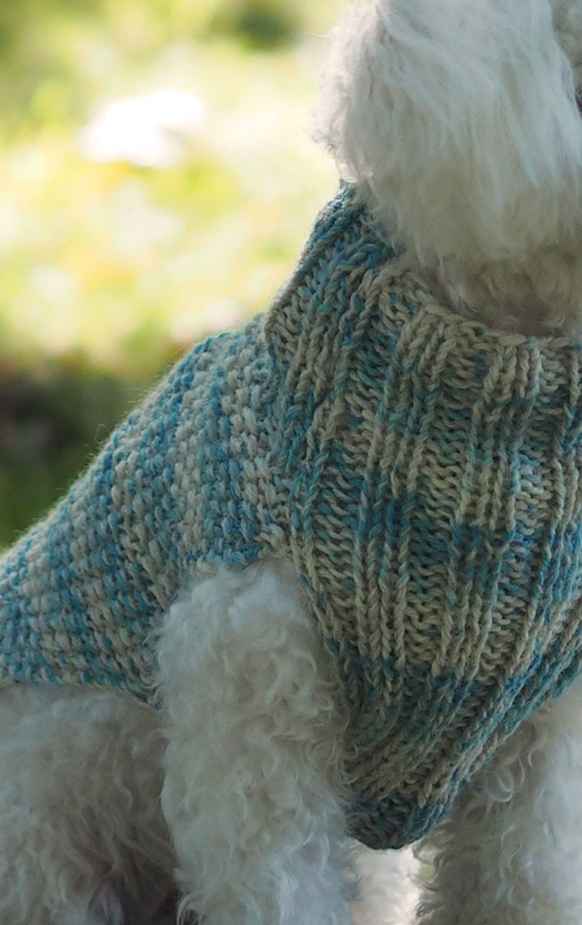 Knitted sweater for dogs Novita Nalle and Nalle Taika or Nalle Garden Example 1