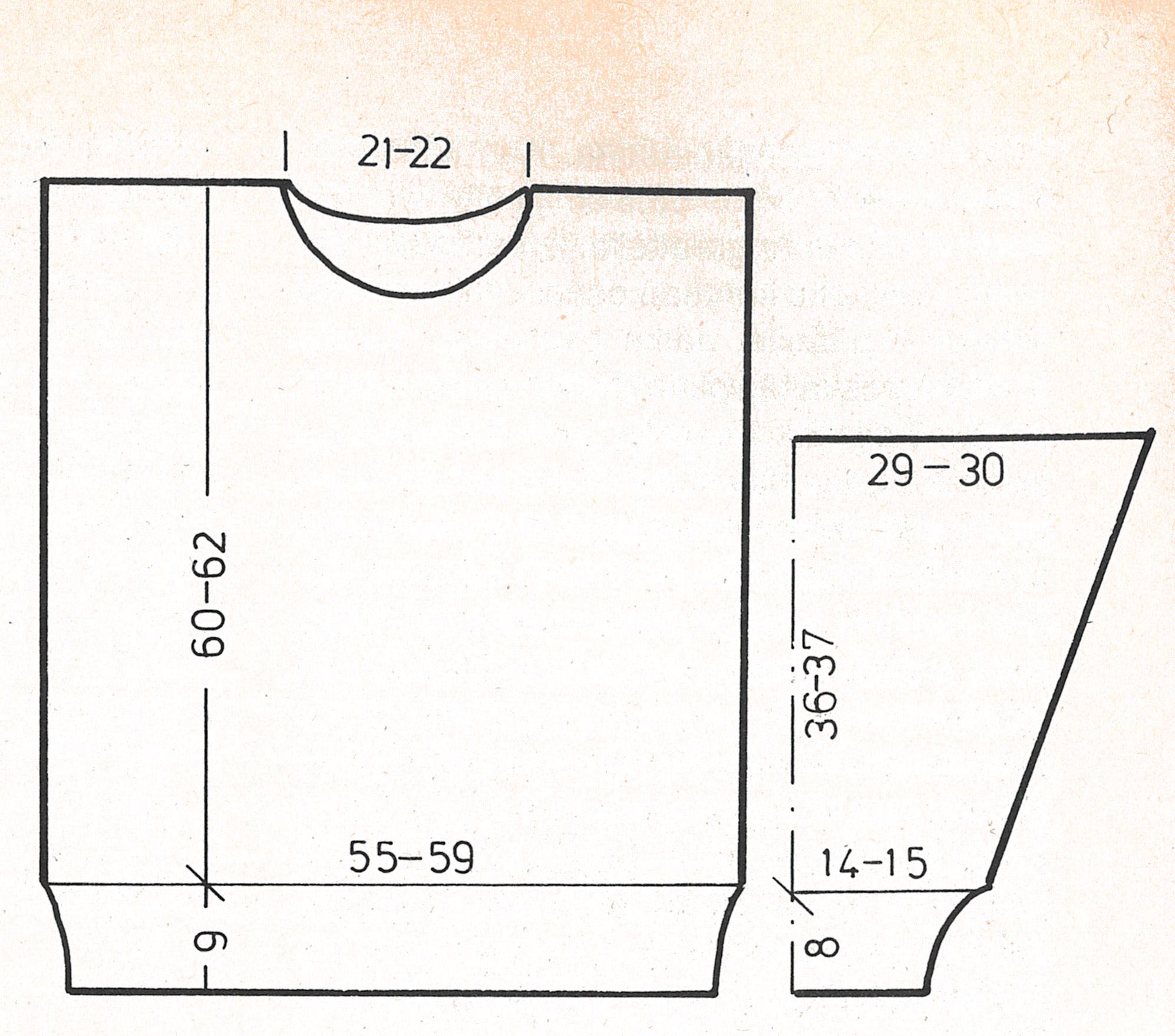 Arkistomalli: Palmikkopusero 1980-luvulta Instruction 1