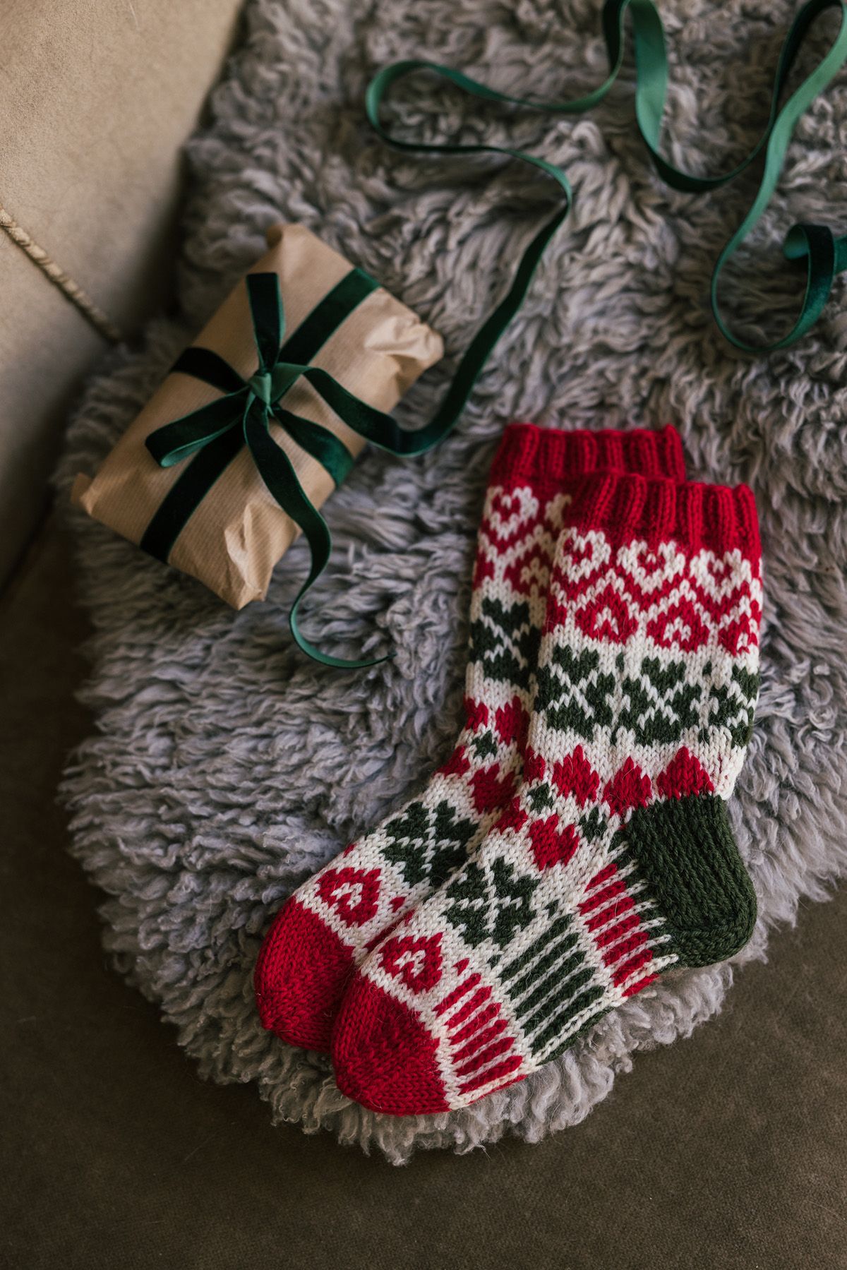 Joulusukat KAL25: Sydäntalvi -lapsen sukat Example 2