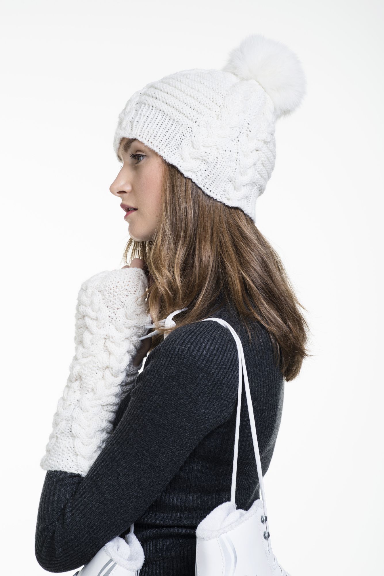 Womans Cable Hat Novita Alpaca Wool Example 1
