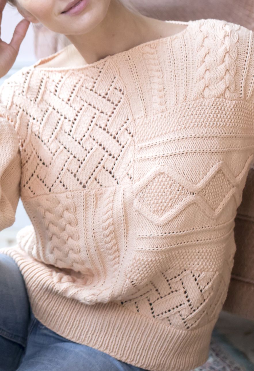 Naisen neulepusero Novita Wool Cotton (Kevät 2018) Example 2