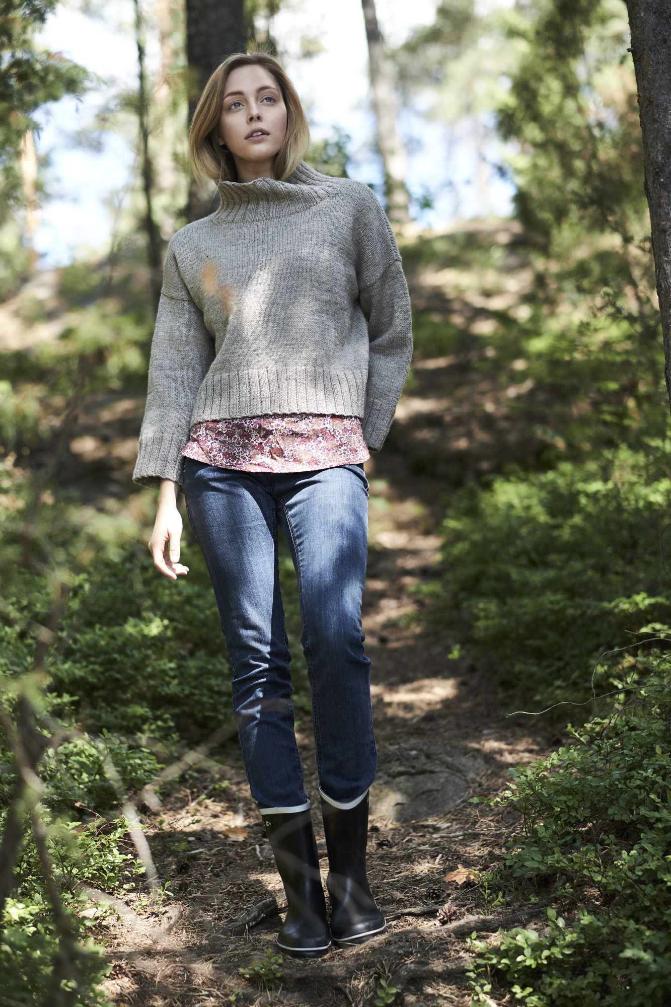 Naisen neulepusero Novita Nordic Wool (Syksy 2018, malli 4) Example 1