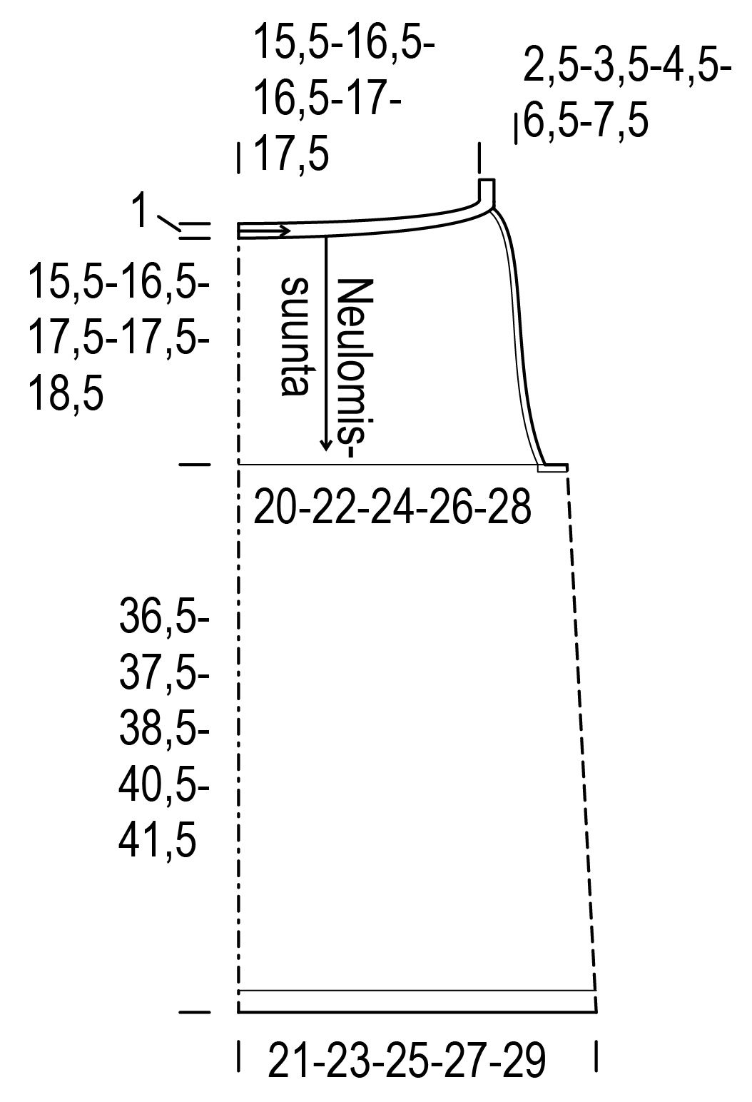 Naisen neuletoppi Novita Cotton Bamboo (Kevät 2018) Instruction 1