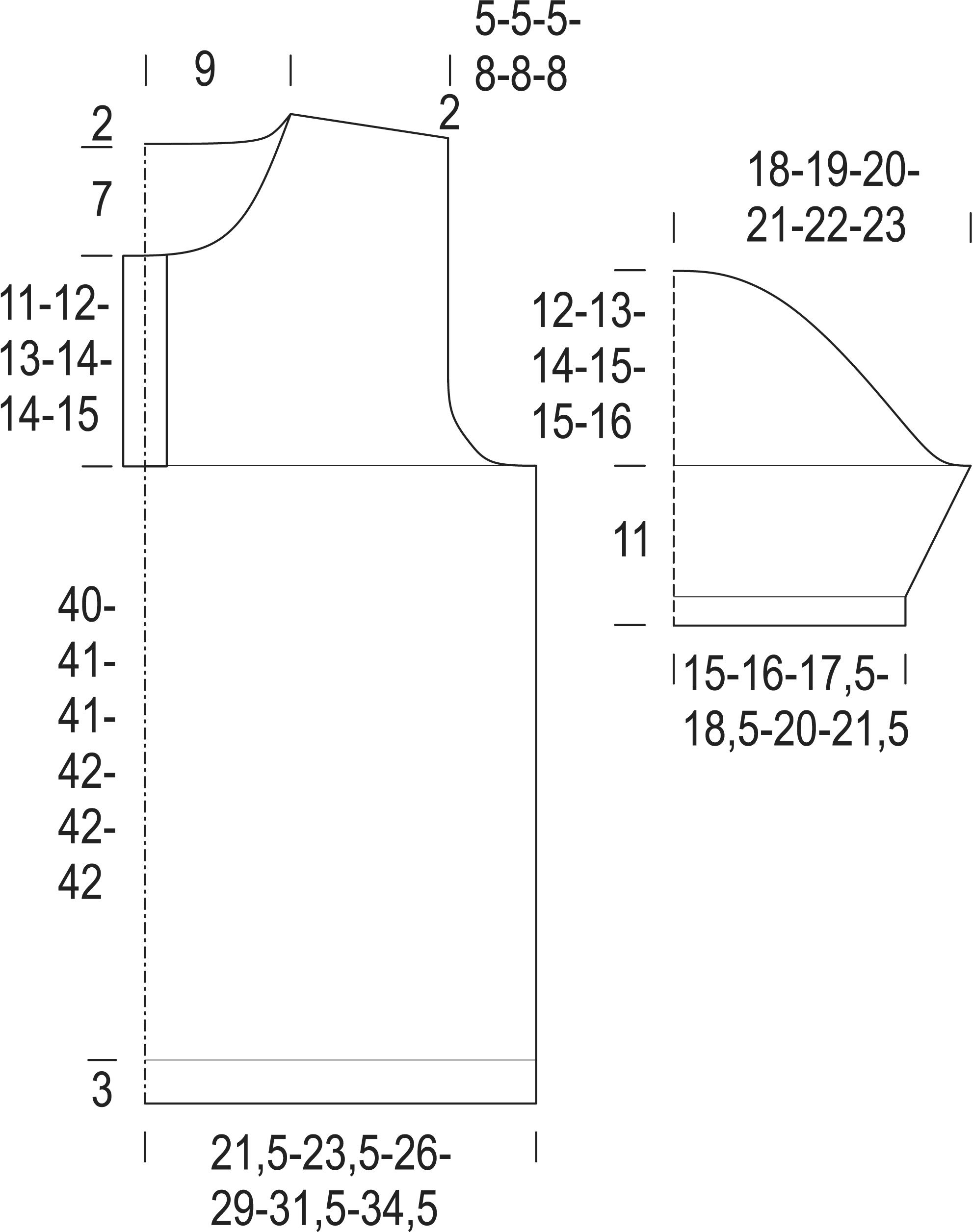 Kukkia-neulepusero Instruction 1