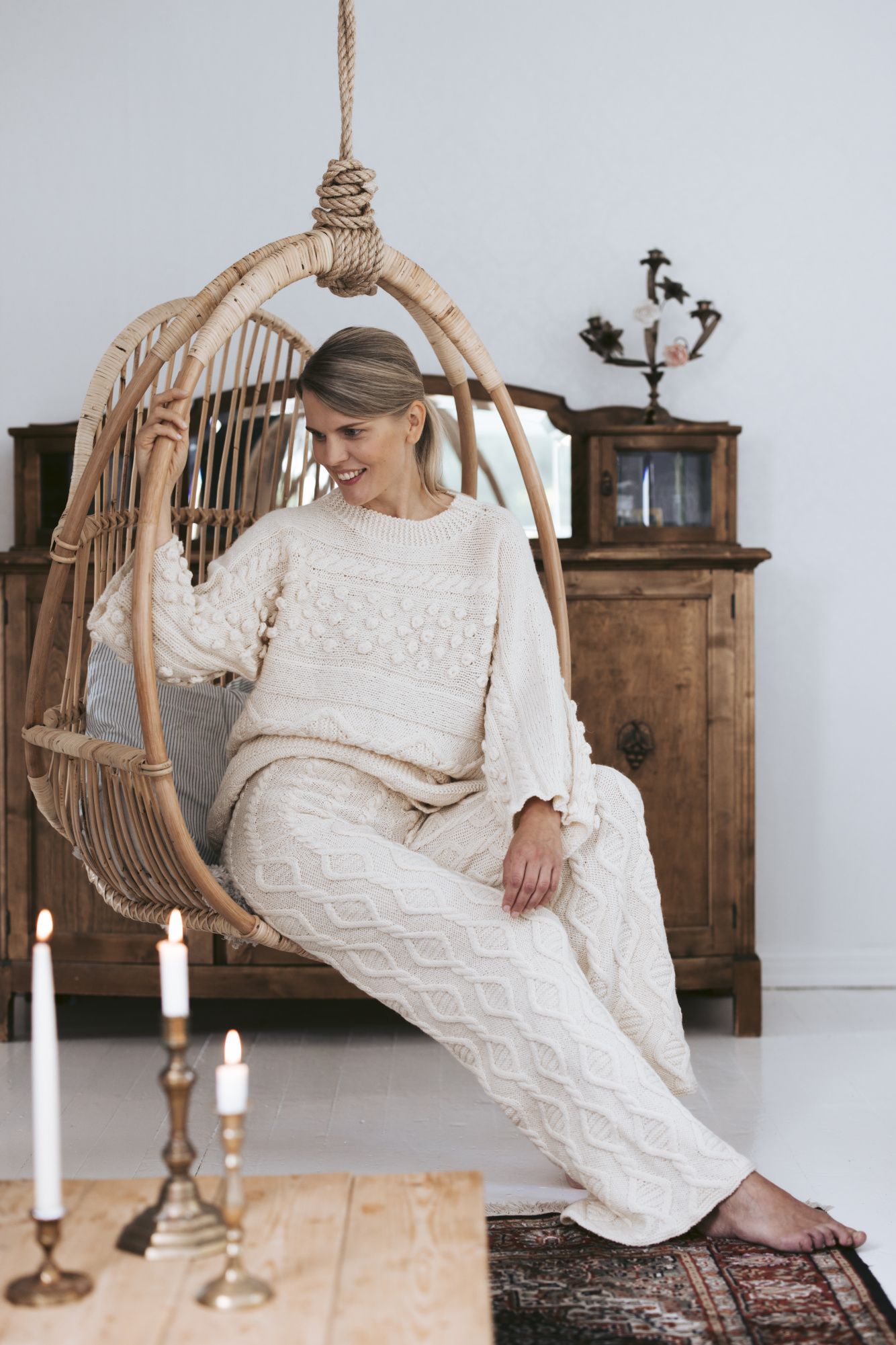 Helsinki knitted trousers Novita Nordic Wool Example 1