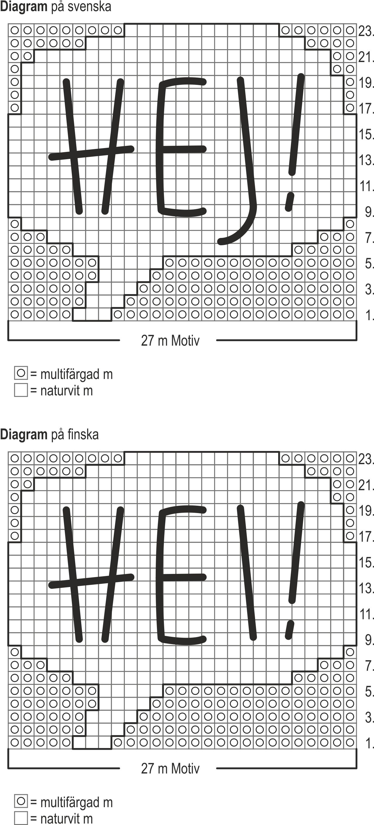 Stickad Hej-mössa Instruction 2