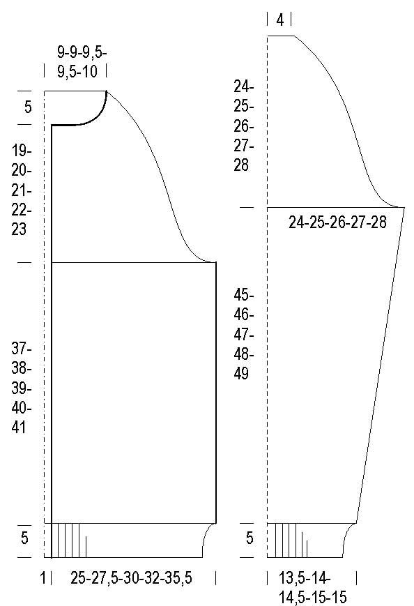 Miehen kirjoneuletakki Instruction 1