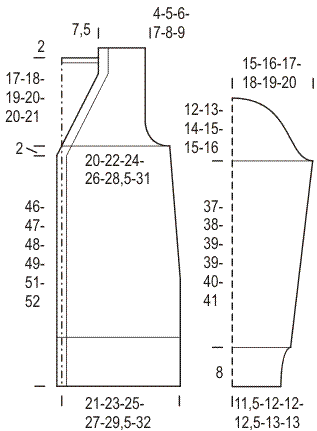 Naisen neuletakki Novita Nalle Taika (Kevät 2014) Instruction 1