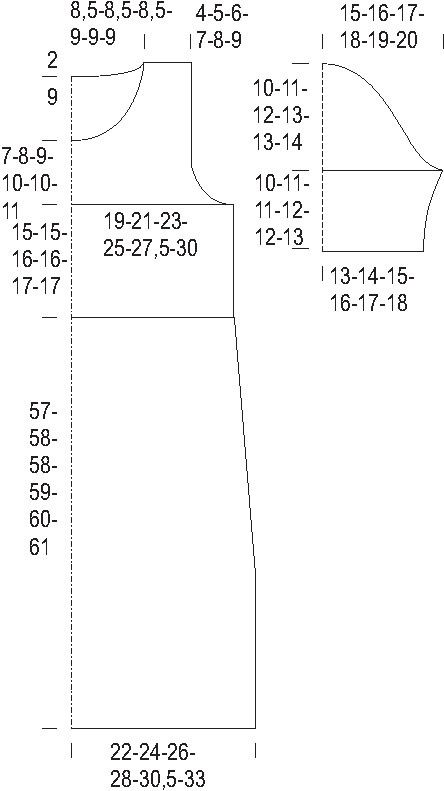 Womans Knitted Dress Novita 7 Veljestä (7 Brothers) Instruction 5
