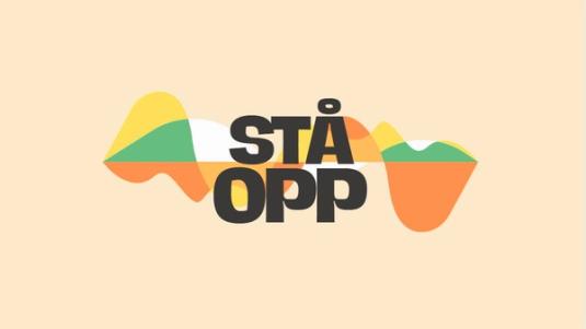 a logo for a company called sta opp with a wave in the background .