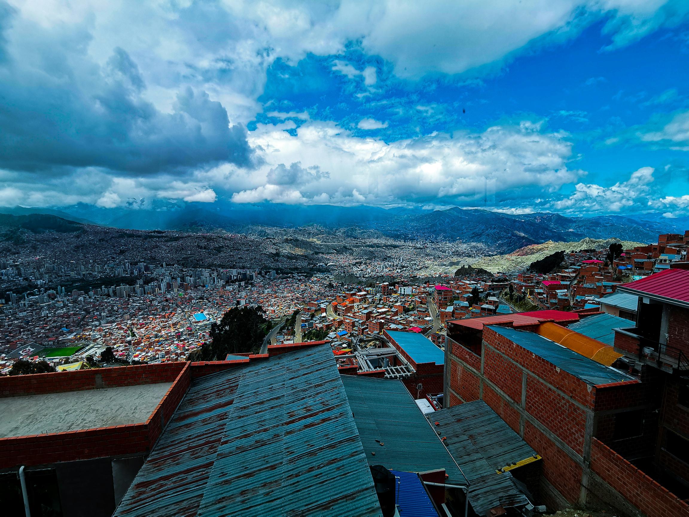 Panoramic view of La Paz seen from a high vantage point.
