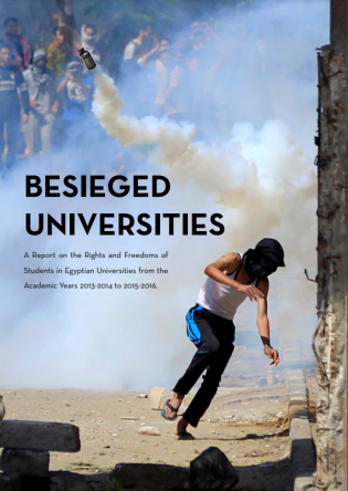 Report cover page: Besieged Universities (2017)