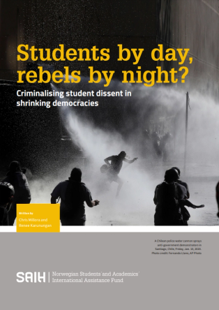 Report cover page: Students by day, rebels by night