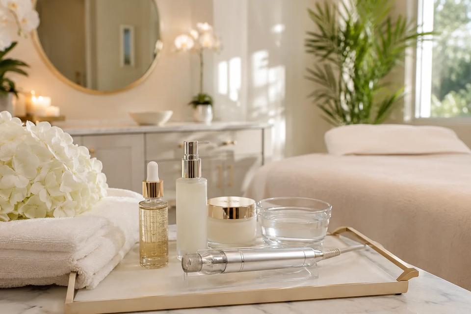 Diamond microdermabrasion setup for dull skin and texture care in Lithia FL