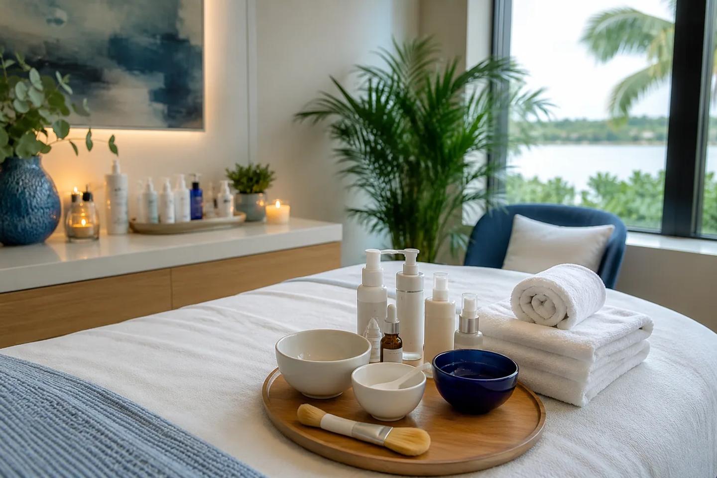 Acne recovery facial setup for calming and clarifying skin care in Lithia FL