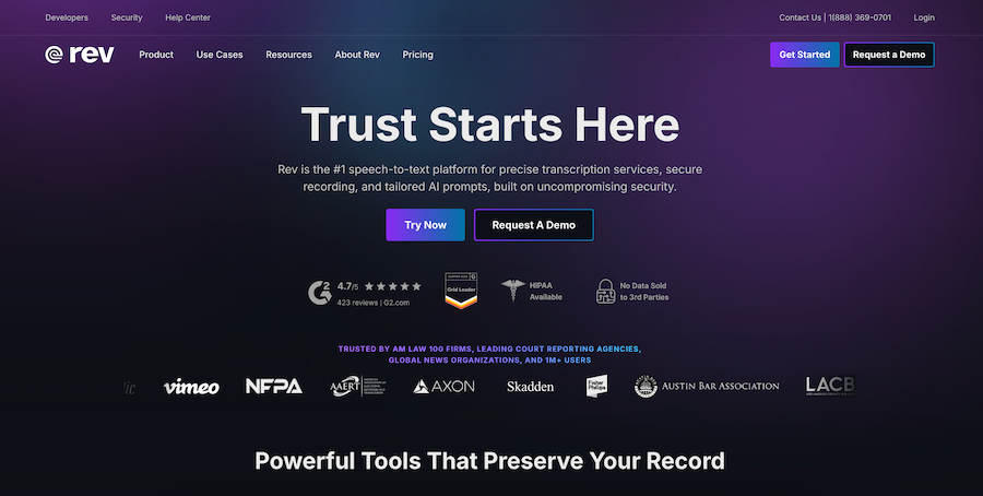 image of Rev Speech-to-Text Platform