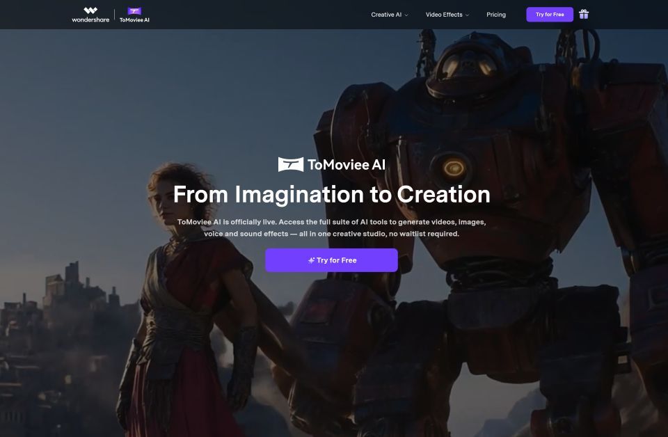 image of ToMoviee AI