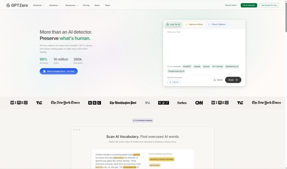 image of GPTZero