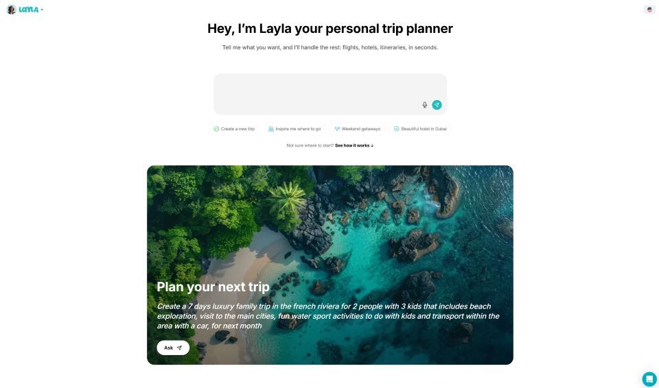 image of Layla AI Trip Planner